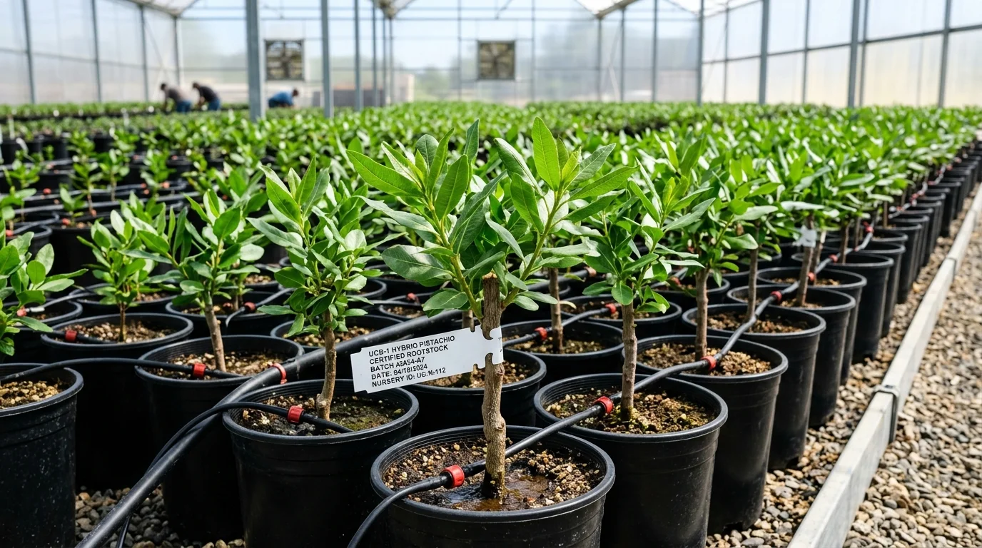 Certified UCB-1 Hybrid Pistachio Rootstock Nursery